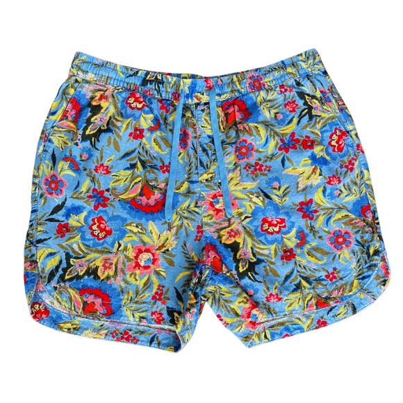 NWT || TERRA & SKY || SIZE OX (14W) || FLORAL MULTICOLORED BERMUDA BEACH SHORTS - Picture 1 of 15